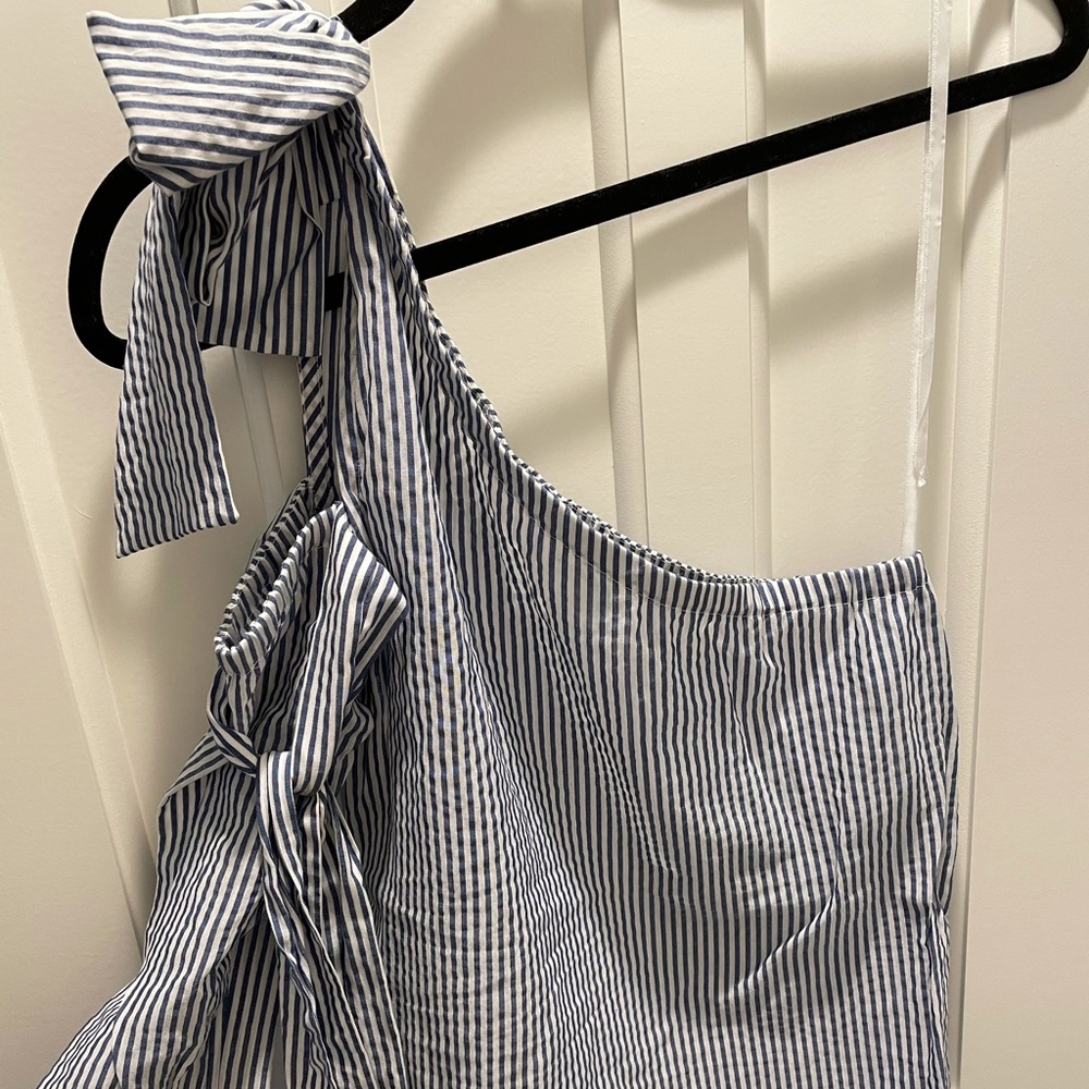 Off the shoulder striped top